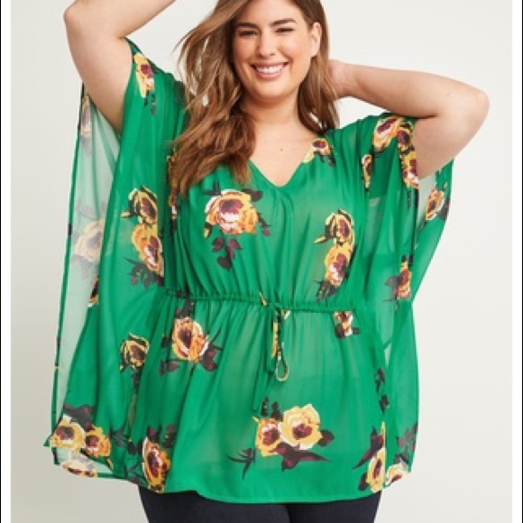 Lane Bryant | Printed Chiffon Top - Picture 2 of 8